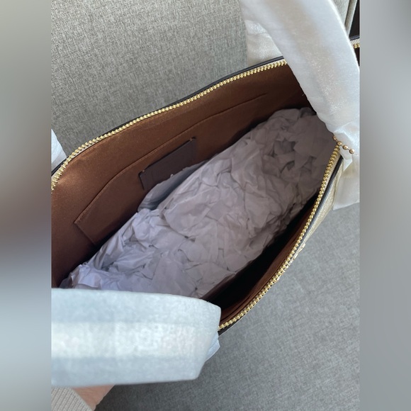 NWT！2PCS COACH ZIP TOP TOTE IN SIGNATURE CANVAS（4455）AND ID CARD CASE WALLET - Picture 6 of 16